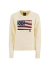 Flag Cotton Crew Neck Knit Top Cream - POLO RALPH LAUREN - BALAAN 2