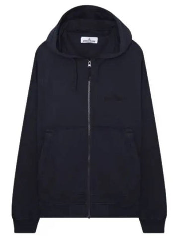 Garment Dying Badge Hooded Zip Up Men - STONE ISLAND - BALAAN 1