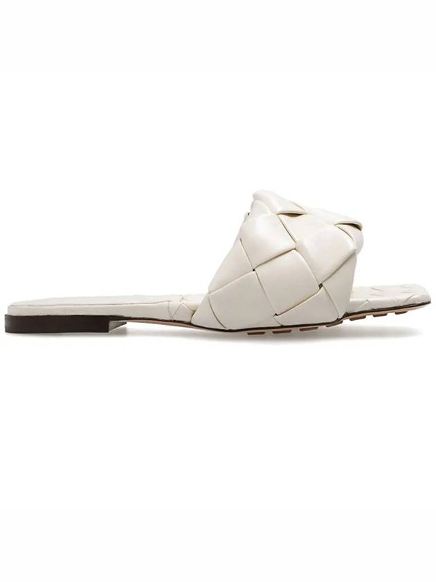 Women's Lido Leather Slippers White - BOTTEGA VENETA - BALAAN 3