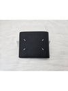 Stitched Bifold Leather Half Wallet Black - MAISON MARGIELA - BALAAN 3