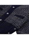 Mohair Tweed 4-Bar Classic V-neck Cardigan Navy - THOM BROWNE - BALAAN 9