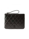 B Logo Strap Clutch Bag Black - BALENCIAGA - BALAAN 1