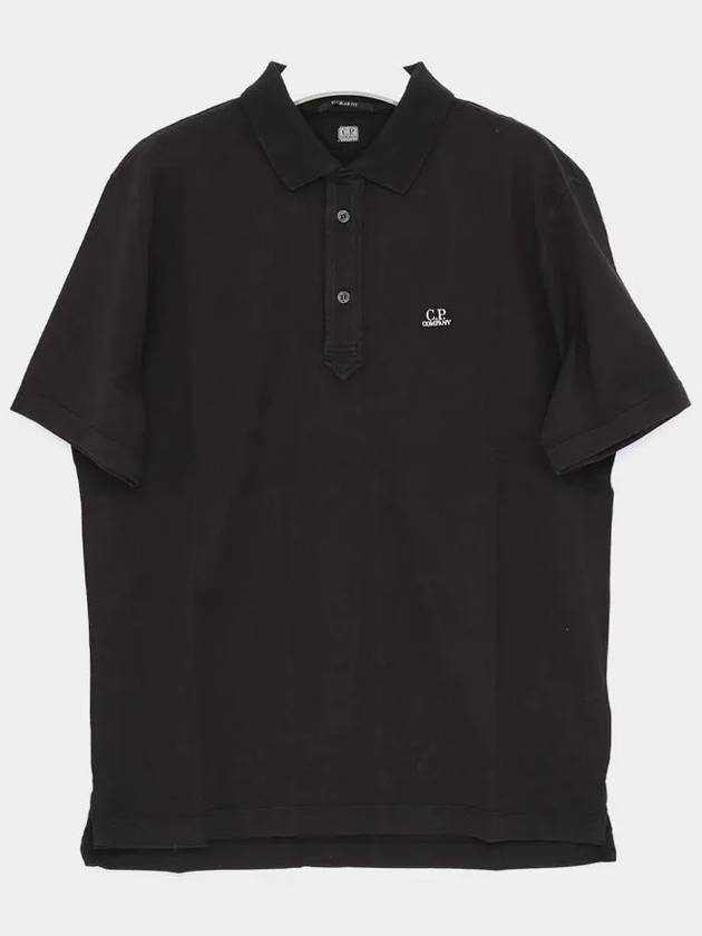 1020 Jersey Polo Shirt Black - CP COMPANY - BALAAN 3