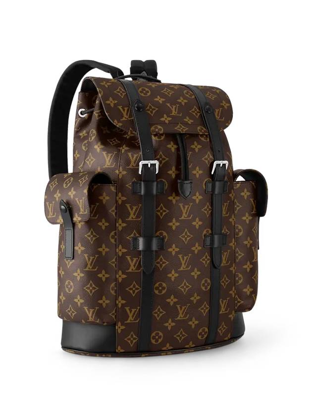 Christopher MM Monogram Macassar Canvas Backpack Brown - LOUIS VUITTON - BALAAN 3