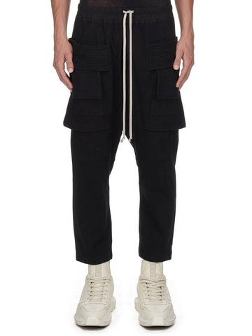 Dark Shadow Porterville Creech Drawstring Crop Track Pants Black - RICK OWENS - BALAAN 1