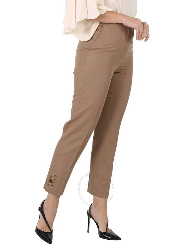 Women's Tailored Wool Straight Pants Beige - BURBERRY - BALAAN 3