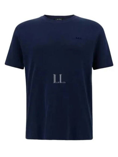 Lewis Cotton Short Sleeve T-Shirt Navy - A.P.C. - BALAAN 2