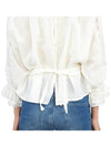 Women's Lace Crew Neck Cotton Blouse White - VANESSA BRUNO - BALAAN 10