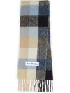 Check Mohair Muffler Blue Beige Black - ACNE STUDIOS - BALAAN 2