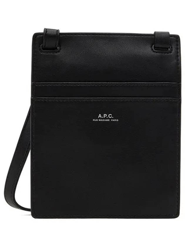 Nino logo print slim fit leather pouch cross bag - A.P.C. - BALAAN 1