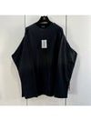 S BB Men Oversized Shoulder Logo Long Sleeve T Shirt Black - BALENCIAGA - BALAAN 3