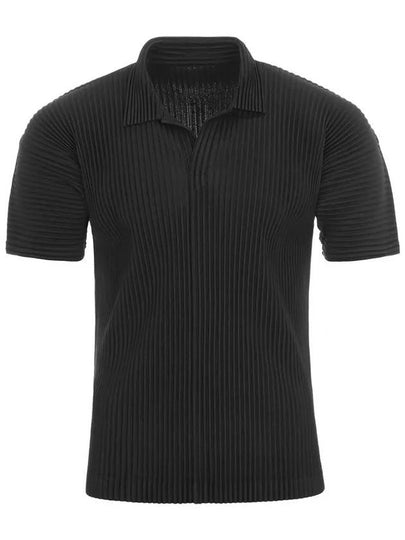 Basics Polo Shirt Black - ISSEY MIYAKE - BALAAN 2