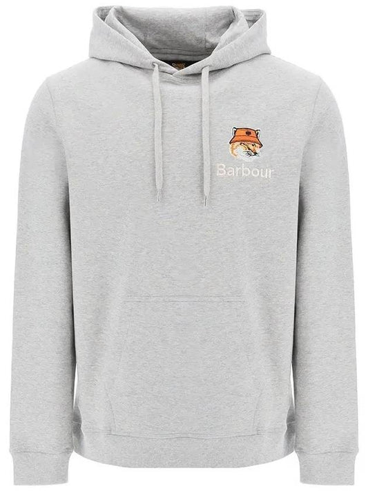 Fox Head Logo Hoodie Grey - BARBOUR - BALAAN 2