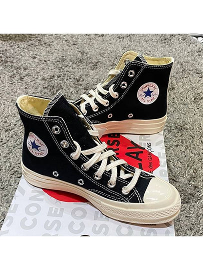 Heart Chuck Taylor Converse High Top Sneakers Black P1K112 1 150204C - COMME DES GARCONS PLAY - BALAAN 2