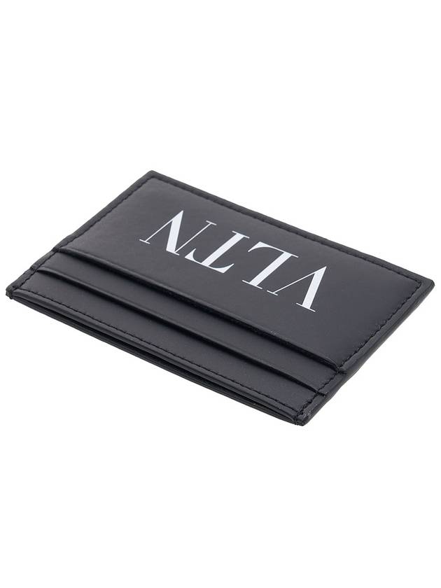 VLTN Logo Print Card Wallet Black - VALENTINO - BALAAN 5