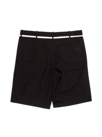 Men's Workwear Shorts Black - Y-3 - BALAAN.