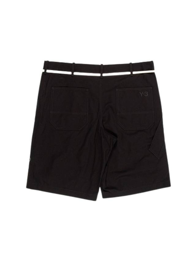 Workwear Embroidery Logo Shorts Black - Y-3 - BALAAN 1