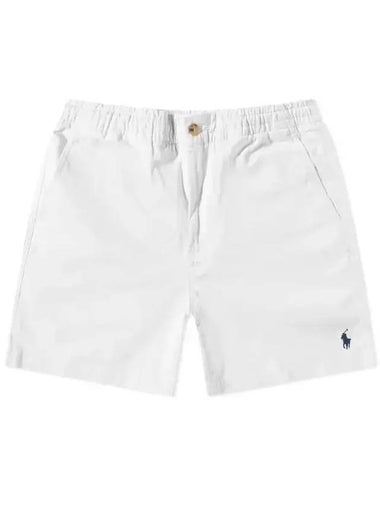 Men's Embroidered Pony Prepster Shorts White - POLO RALPH LAUREN - BALAAN 1