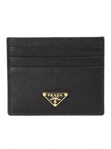 Triangle Logo Piano Leather Card Wallet 271139 - PRADA - BALAAN 1