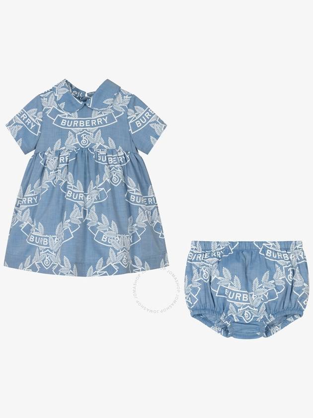 Burberry Babies Oak Leaf Crest Cotton Dress Set Size 6M - BURBERRY - BALAAN 3