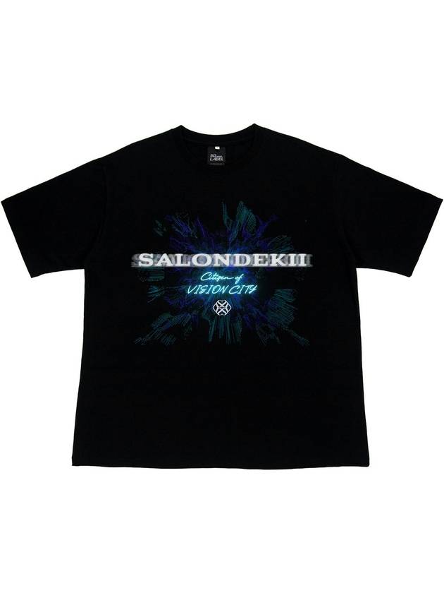 Salon de Key Unisex Blooming Neon X Large Fit Short Sleeve T-Shirt Black SDKIIISD240514HT002 - SALONDEKII SDLABEL - BALAAN 10