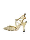 Colibri Light Mesh Slingback Heels Gold - FENDI - BALAAN 4