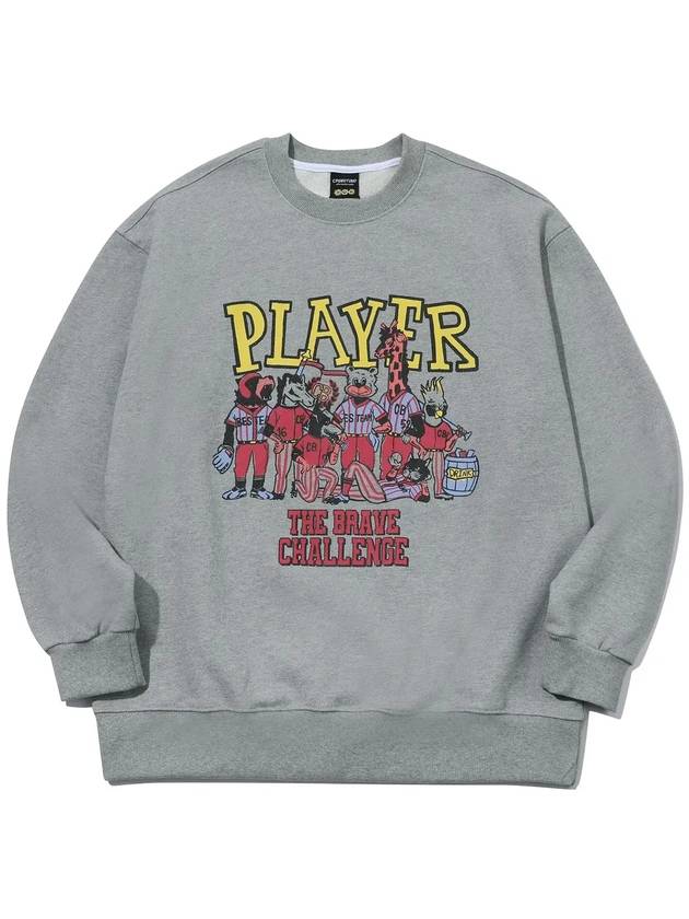 Player Vintage Sweatshirt Sweatshirt Gray - CPGN STUDIO - BALAAN 4