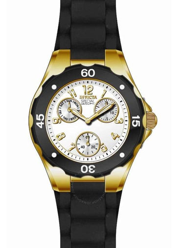 Invicta Angel Multi-Function Light Dial Black Silicone Ladies Watch 18797 - INVICTA - BALAAN 1