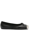 Metal Toe Ballerina Flats Black - ALEXANDER MCQUEEN - BALAAN 3