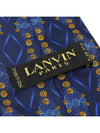 100 silk blue patterned tie - LANVIN - BALAAN 7