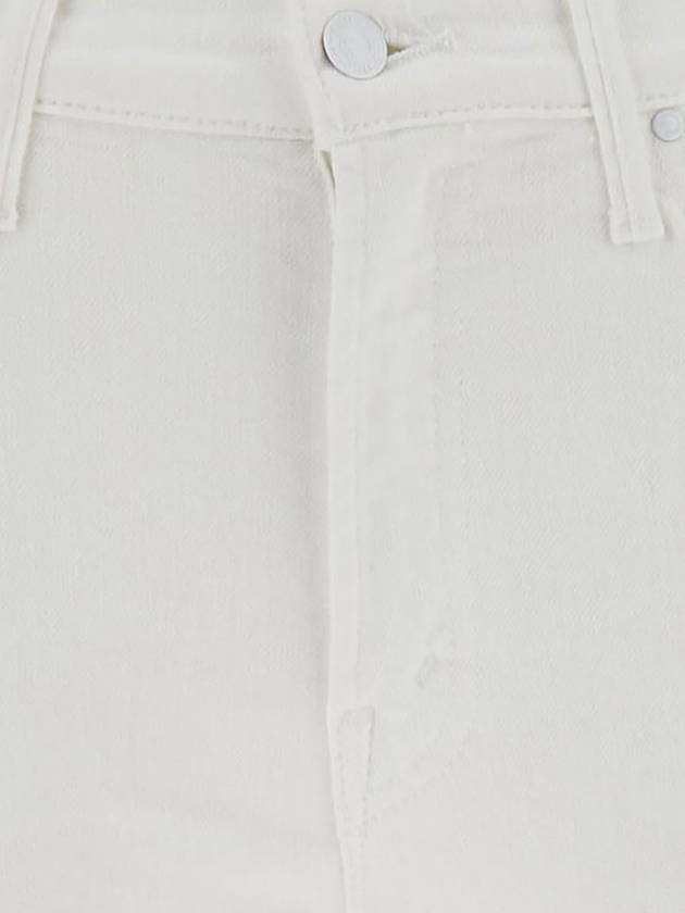 White Cropped Jeans With Flared Bottom In Cotton Blend Denim Woman - MOTHER - BALAAN 3