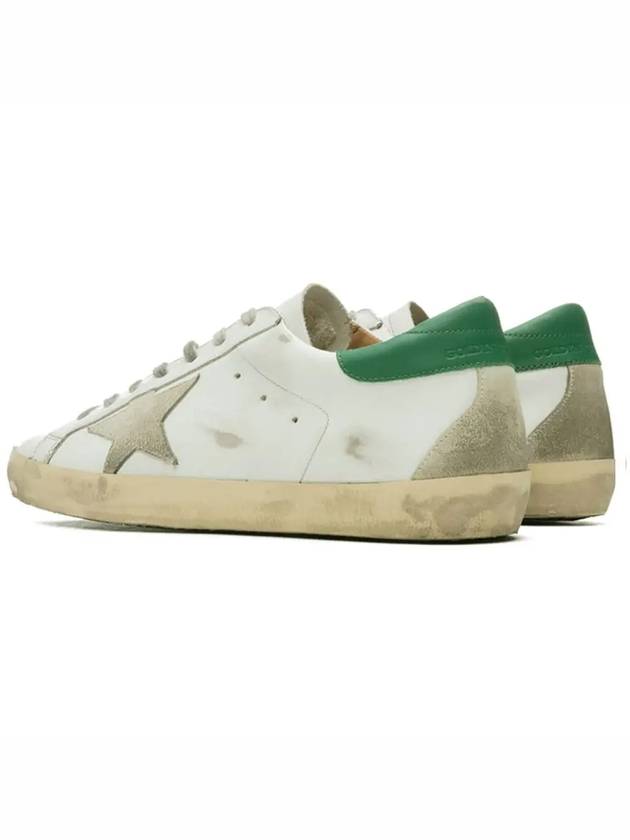 Superstar Suede Low Top Sneakers Green White - GOLDEN GOOSE - BALAAN 4