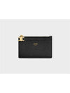 Women s Card Wallet Zipper Holder Triope Charm In Grain Calfskin 10M083FVO 38NO - CELINE - BALAAN 2