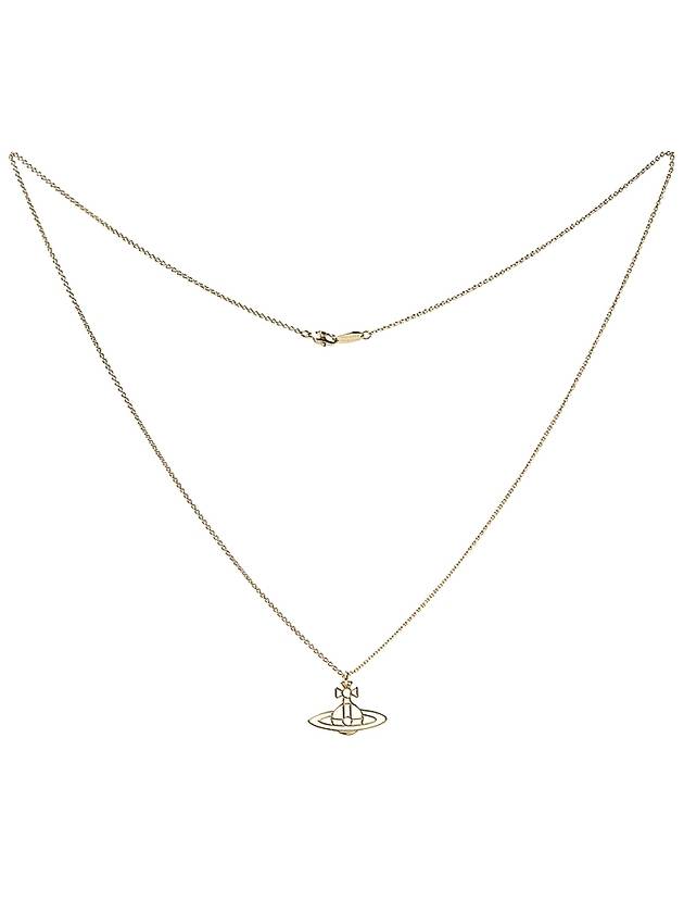 thin line flat ORB pendant necklace gold - VIVIENNE WESTWOOD - BALAAN.