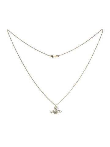 thin line flat ORB pendant necklace gold - VIVIENNE WESTWOOD - BALAAN.