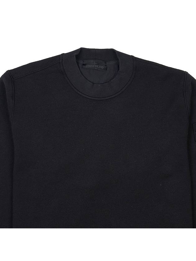 Ghost Piece Cotton Jersey Crew Neck Sweatshirt Black - STONE ISLAND - BALAAN 4