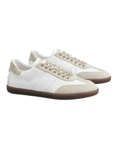 Tabs Smooth Leather Low Top Sneakers White - TOD'S - BALAAN 2