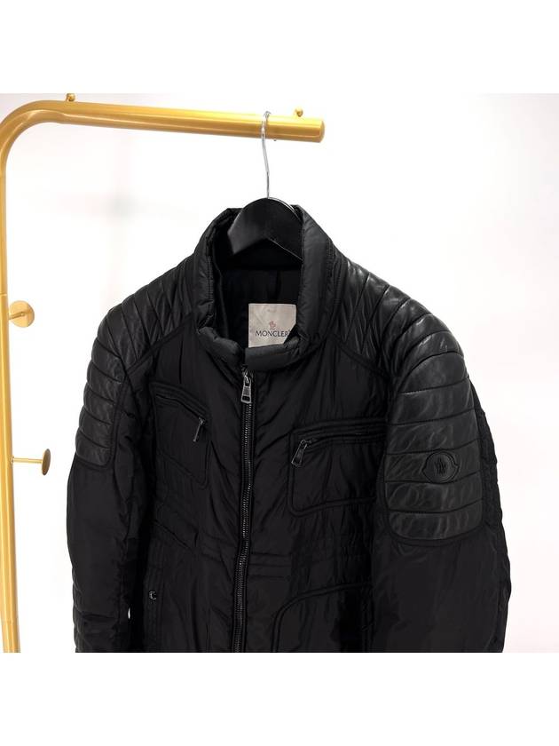 Black Waffen Dimitri Biker Padded Jumper Size 6 - MONCLER - BALAAN 4