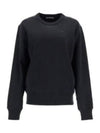 Face Logo Applique Cotton Sweatshirt Black - ACNE STUDIOS - BALAAN 2