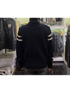 Logo patch knit padding navy blue - MONCLER - BALAAN 4