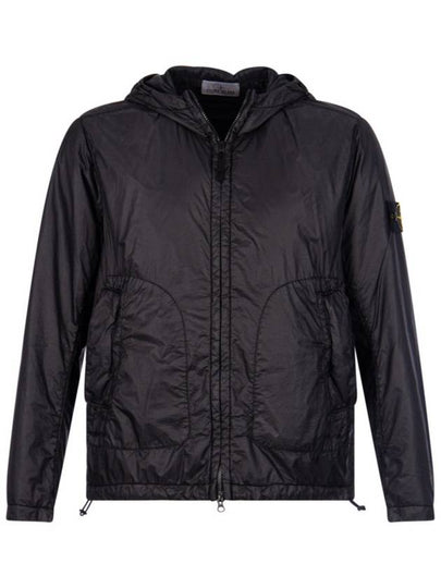 Garment Dyed Micro Yarn Hooded Jacket Black - STONE ISLAND - BALAAN 2