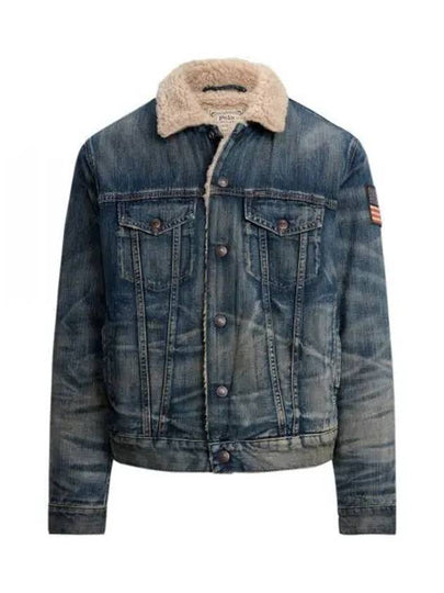 Fleece Line Trucker Denim Jacket Blue - POLO RALPH LAUREN - BALAAN 2