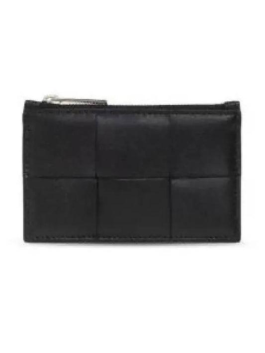 Maxi Intrecciato Zipper Coin Purse Black - BOTTEGA VENETA - BALAAN 2