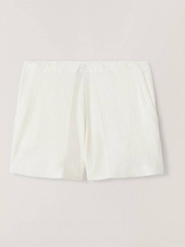 Women's Panarea Cotton Linen Shorts White - LORO PIANA - BALAAN 1