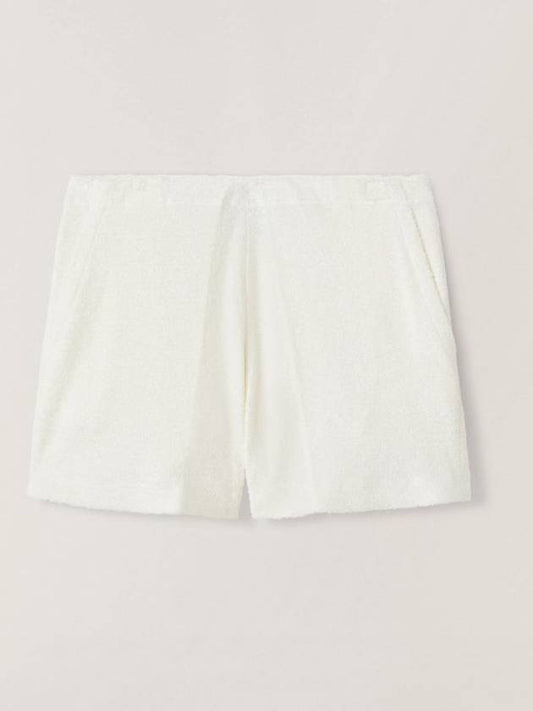 Women Panarea White Short Pants FAM8637 1000 - LORO PIANA - BALAAN 1