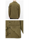 Wappen Patch Old Effect Cotton Zip-up Jacket Olive Green - STONE ISLAND - BALAAN 6