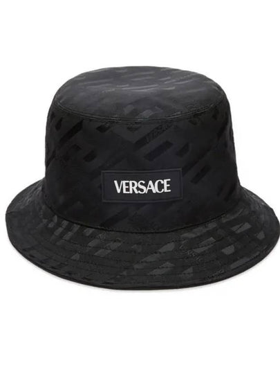 Logo Jacquard Bucket Hat Black - VERSACE - BALAAN 2