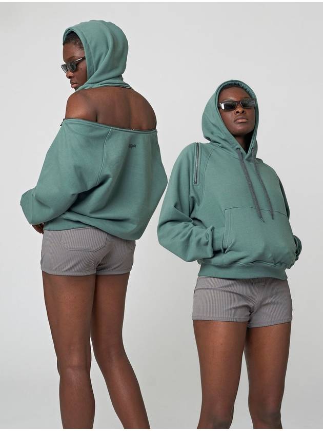 AW32HL07 Zipper Hoodie SweatshirtLight Green - ATHPLATFORM - BALAAN 1