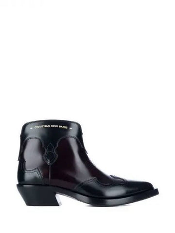 Dior West Heel Leather Ankle Boots 270488 - DIOR - BALAAN 1