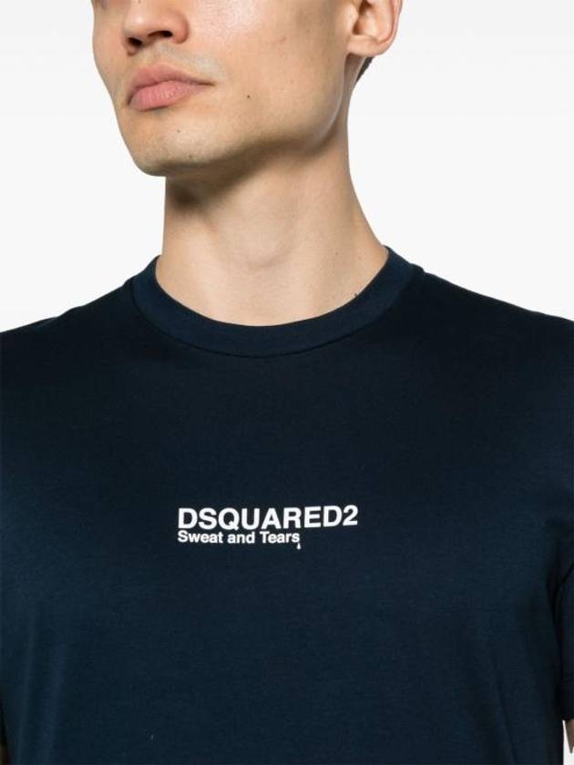 Cool Fit Short Sleeve T-Shirt Navy - DSQUARED2 - BALAAN 4